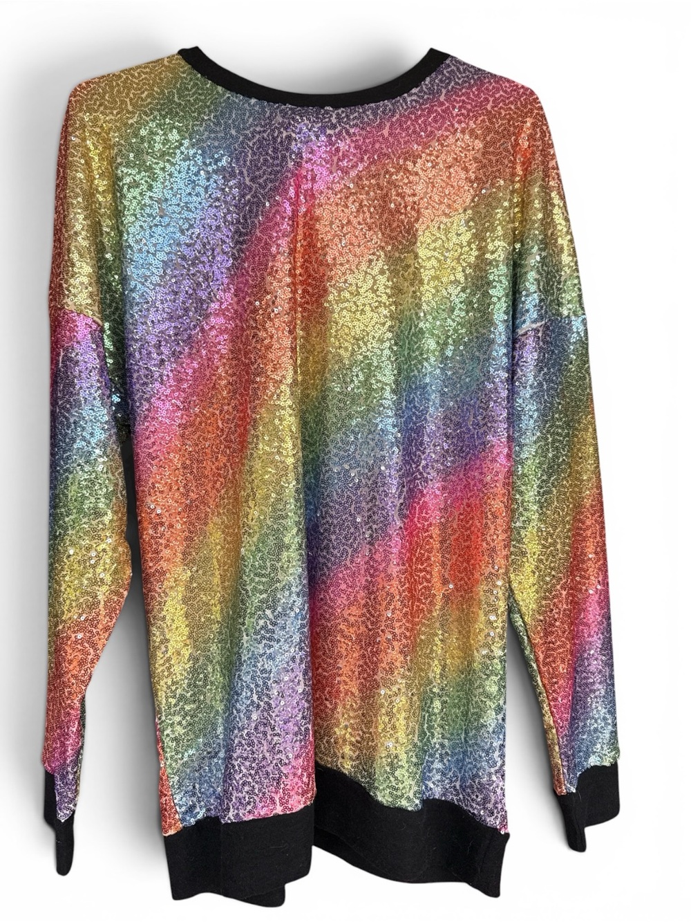 Sunshine & Rodeos NWT Rainbow Sequin Sparkly Top Size Large